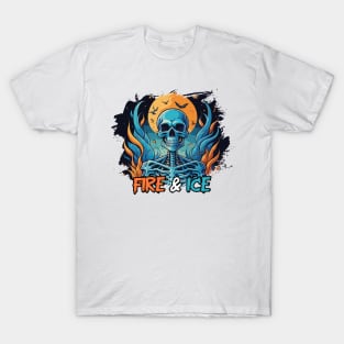 Skeleton Fire and Ice T-Shirt